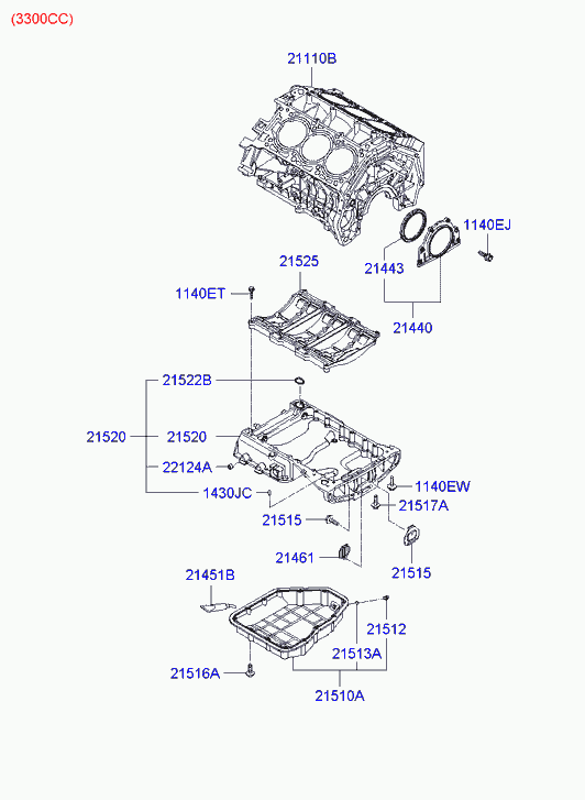 KIA 21520 3C100 - Масляний піддон autozip.com.ua