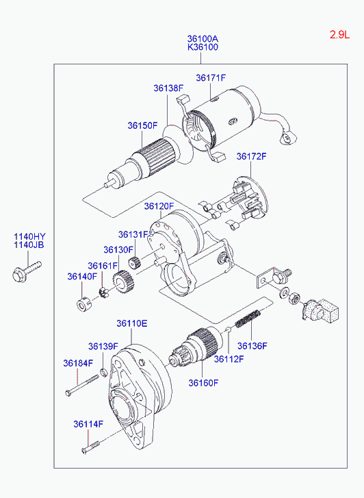 Hyundai 361004X210 - Стартер autozip.com.ua