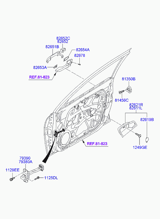 Hyundai 826521H030 - Кришка, ручка дверей autozip.com.ua