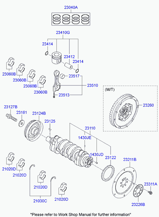 KIA 234102F930 - Поршень autozip.com.ua