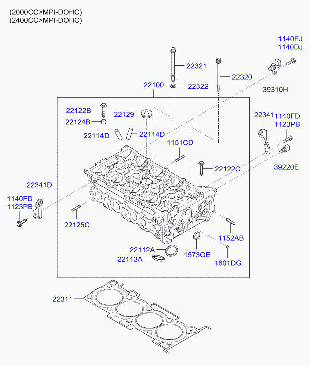 Opel 2231127400 - Прокладка, головка циліндра autozip.com.ua