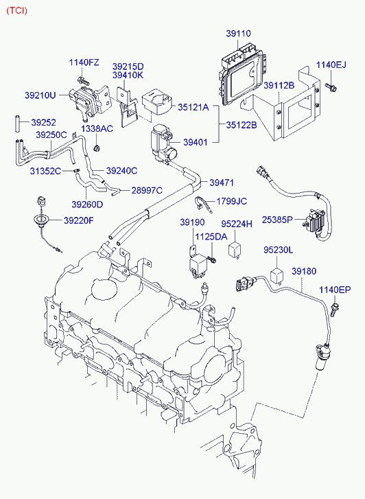 Hyundai 3921027450 - Датчик, тиск вихлопних газів autozip.com.ua