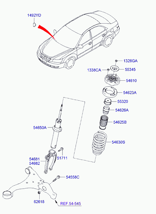 Hyundai 54611-3K140 - Амортизатор autozip.com.ua