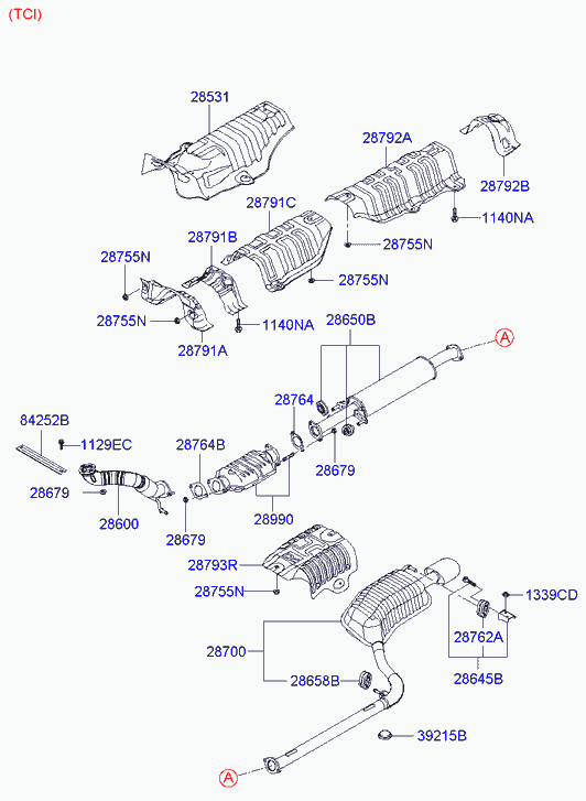 Hyundai 28610-3K210 - Труба вихлопного газу autozip.com.ua