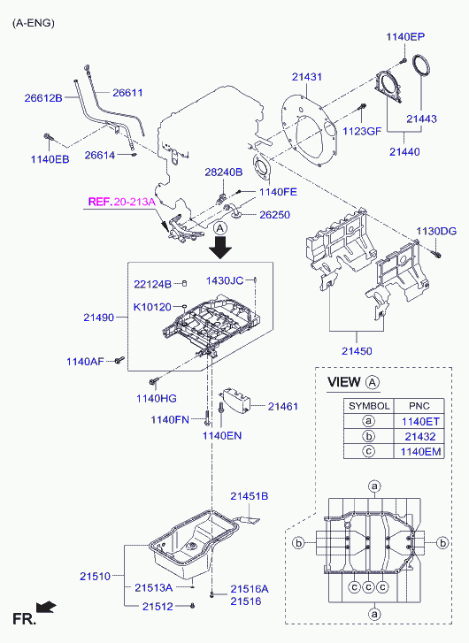 Hyundai 21443-4A001 - Ущільнене кільце, колінчастий вал autozip.com.ua