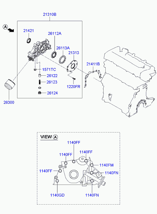 Hyundai 21421-23020 - Ущільнене кільце, колінчастий вал autozip.com.ua