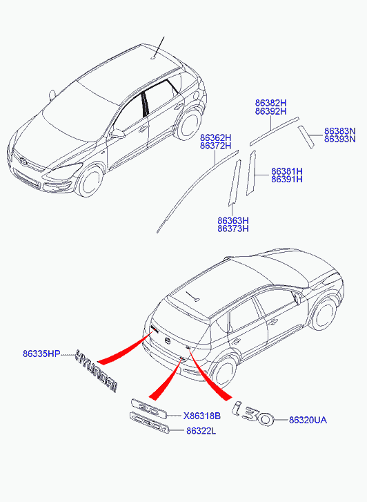 Hyundai 86335H1020 - Емблема  кришки багажника autozip.com.ua