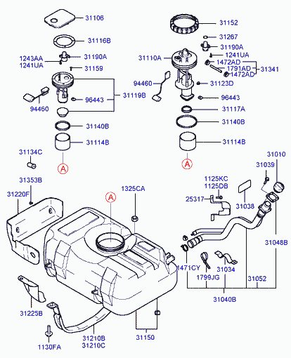 KIA 31119-02000 - Паливний насос autozip.com.ua