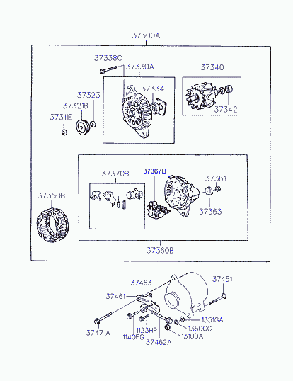 Hyundai 37300-02503 - Генератор autozip.com.ua