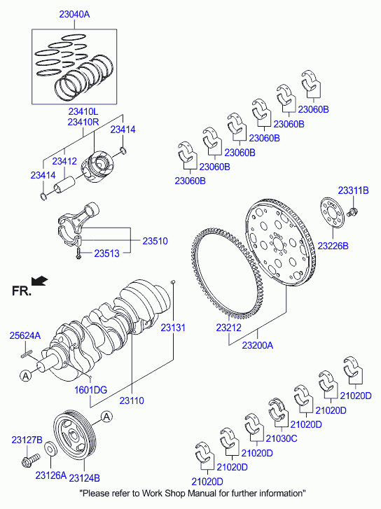 Hyundai 23040-3A900 - Комплект поршневих кілець autozip.com.ua