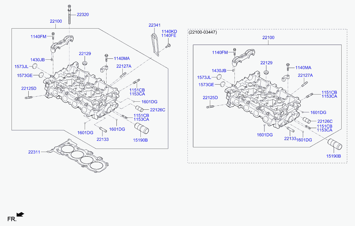 KIA 22311-03445 - Прокладка, головка циліндра autozip.com.ua