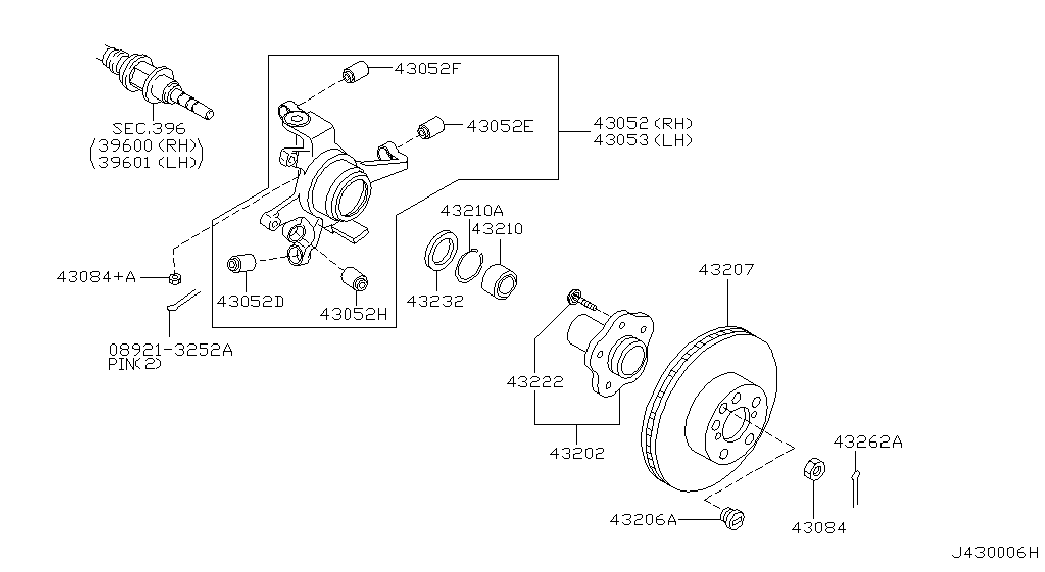 NISSAN 43018AG010 - Важіль незалежної підвіски колеса autozip.com.ua