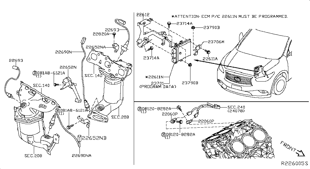 Infiniti 22693-3RC0A - Лямбда-зонд, датчик кисню autozip.com.ua