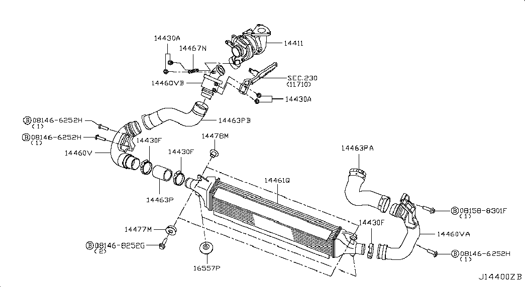 Infiniti 144614GC0A - Интеркулер autozip.com.ua