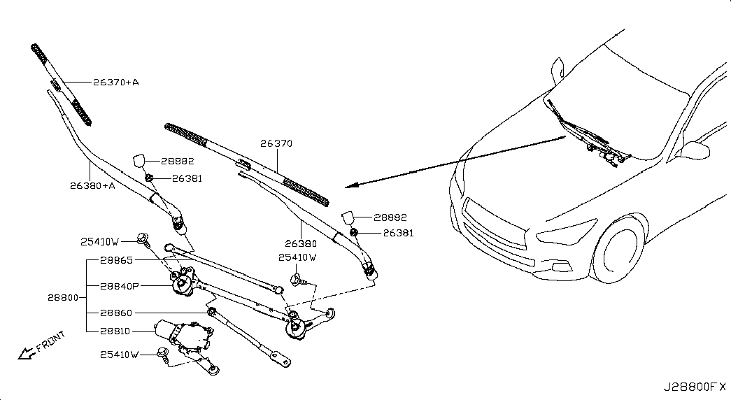 Infiniti 288904GF1A - Щітка склоочисника autozip.com.ua