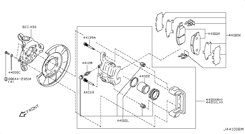 Infiniti 44001CG010 - Гальмівний супорт autozip.com.ua