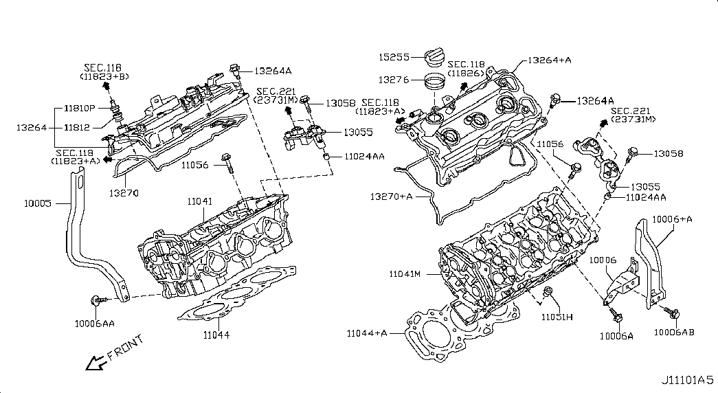 NISSAN 11044-JK21B - Прокладка, головка циліндра autozip.com.ua