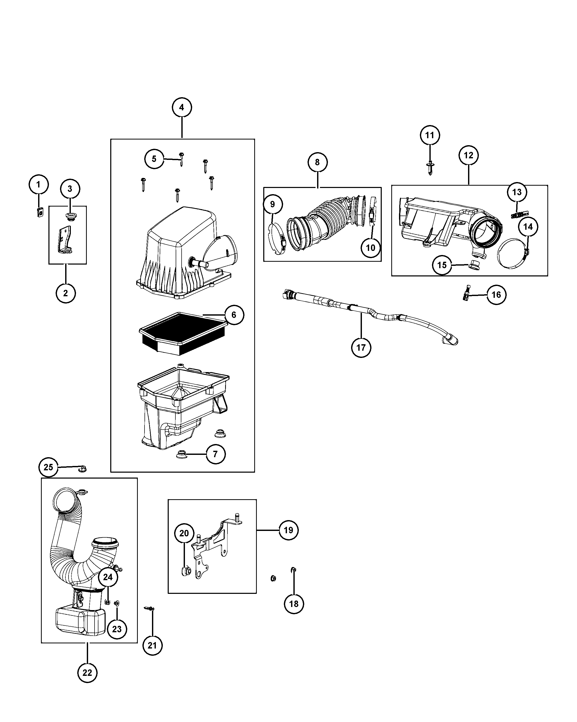 Chrysler 52022 378AA - Повітряний фільтр autozip.com.ua