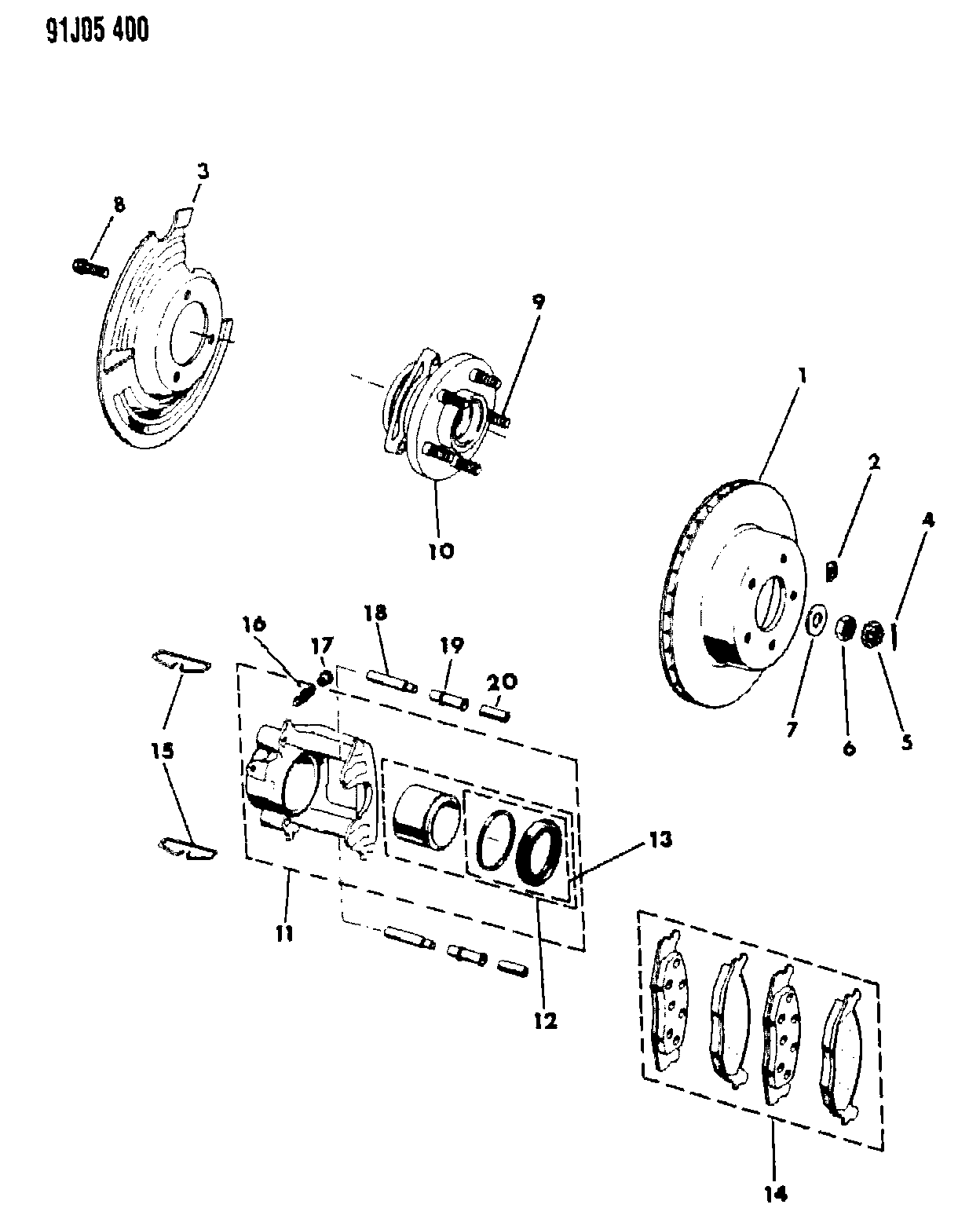 Jeep 525 2531 - Гальмівні колодки, дискові гальма autozip.com.ua