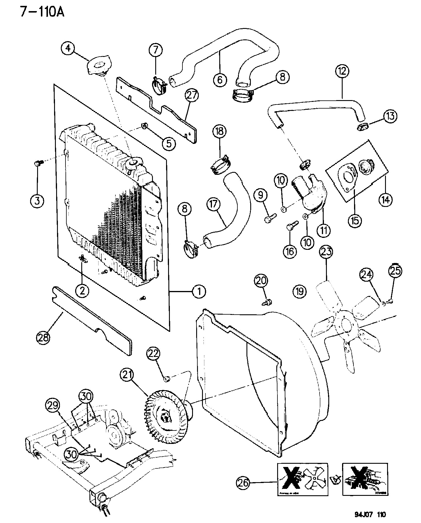 Jeep 463 7575 - Зчеплення, вентилятор радіатора autozip.com.ua