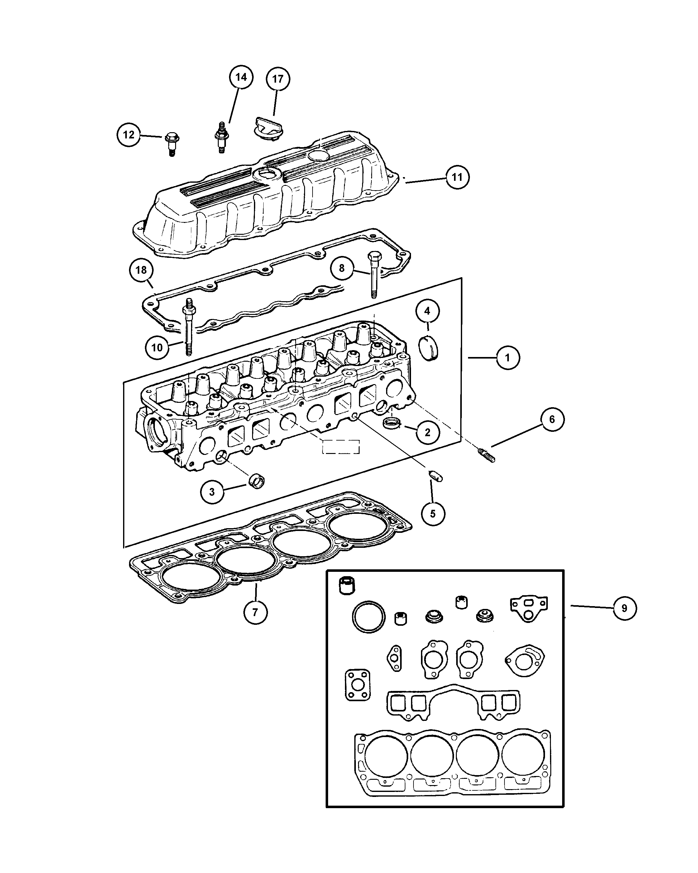 Jeep 53009 549AB - Прокладка, головка циліндра autozip.com.ua