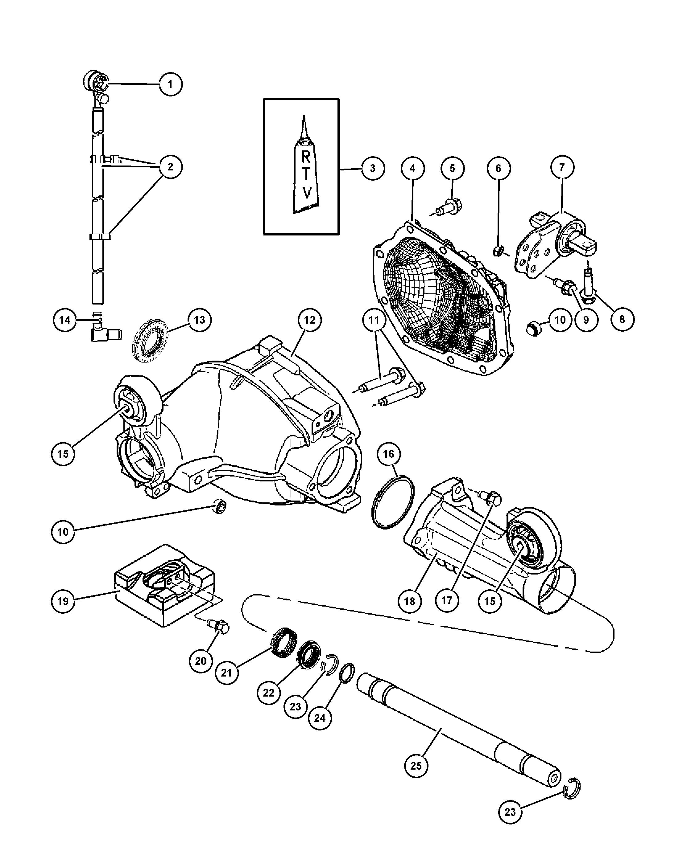 Chrysler 52114 354AA - Опора, диференціал autozip.com.ua