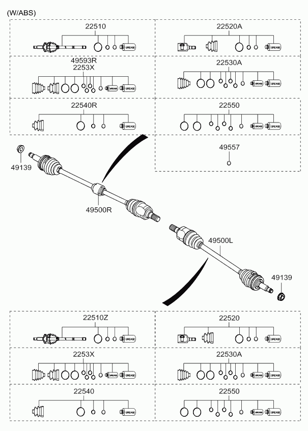 KIA 49595-07000 - Пильник, приводний вал autozip.com.ua