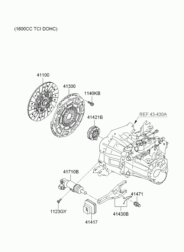 Hyundai 41100-23580 - Комплект зчеплення autozip.com.ua