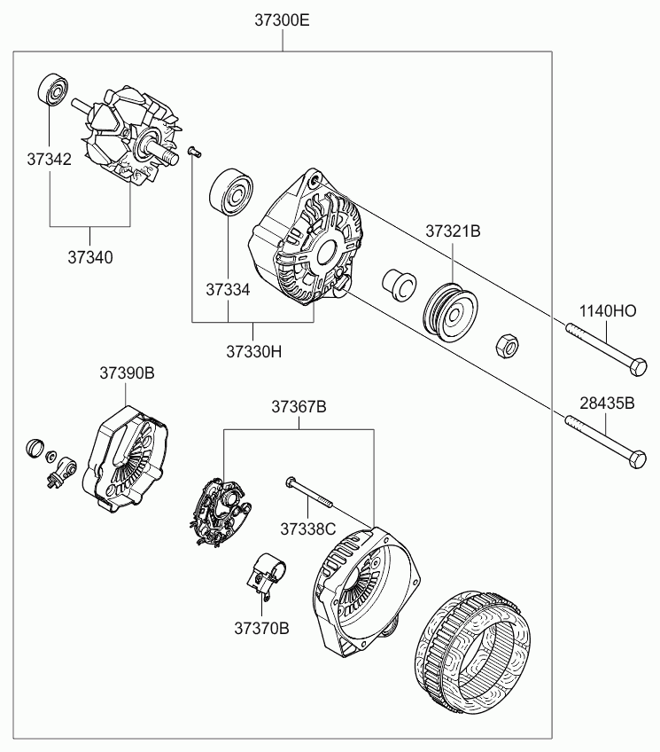 Hyundai 373702A010 - Регулятор напруги генератора autozip.com.ua