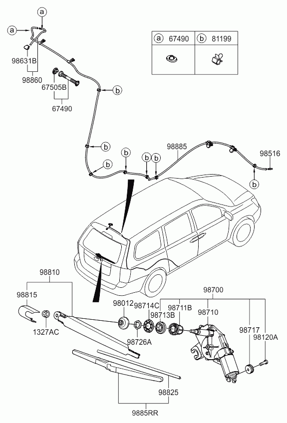 KIA 988504D001 - Щітка склоочисника autozip.com.ua