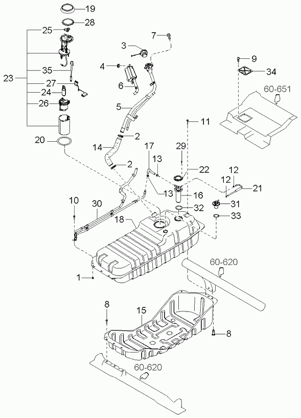 KIA 31110-3E230 - Паливний бак autozip.com.ua