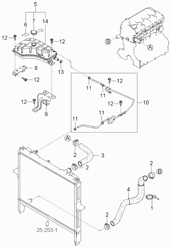 KIA 254123E200 - Шланг радіатора autozip.com.ua