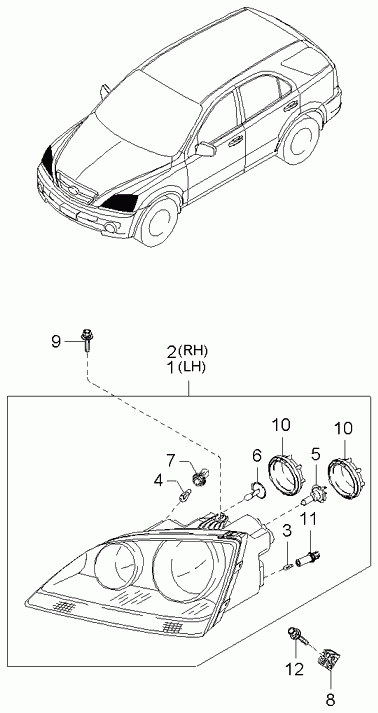 KIA 9216138000 - Лампа розжарювання, фара денного освітлення autozip.com.ua