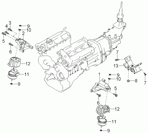 KIA 218123E040 - Подушка, підвіска двигуна autozip.com.ua