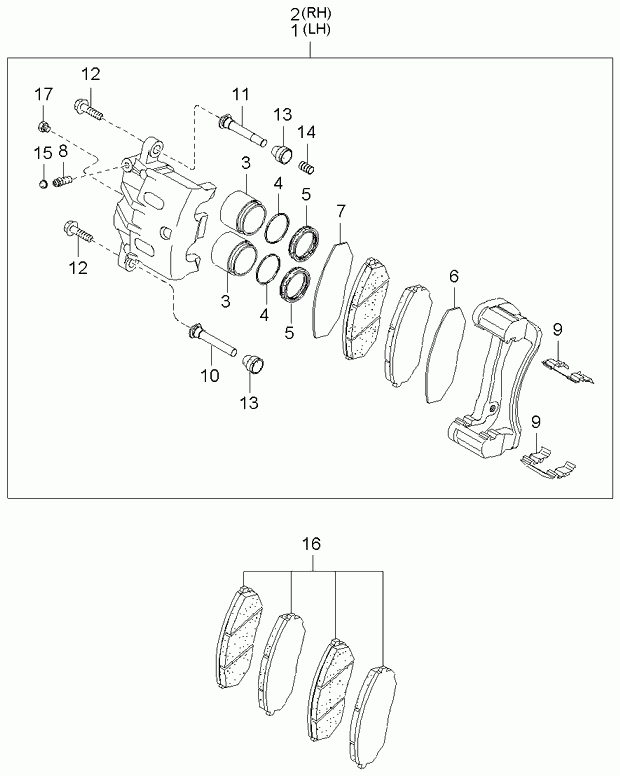 KIA 581013EU01 - Гальмівні колодки, дискові гальма autozip.com.ua