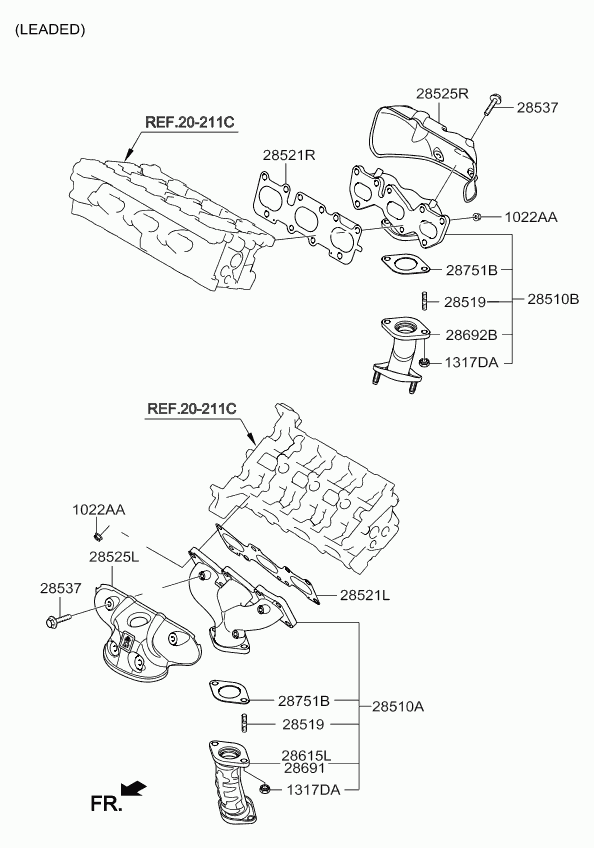 Hyundai 28521-3C712 - Прокладка, випускний колектор autozip.com.ua