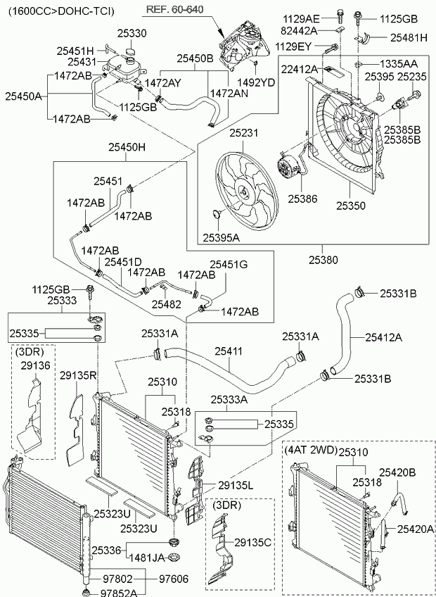 KIA 291361H100 - Кріплення радіатора autozip.com.ua