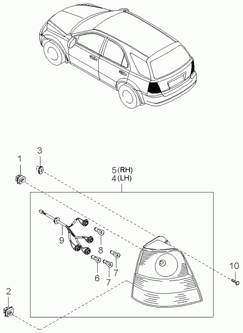 Hyundai 924023E010 - Задній ліхтар autozip.com.ua