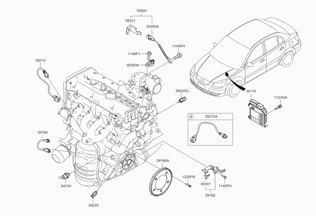 KIA 39250-26900 - Датчик детонації autozip.com.ua