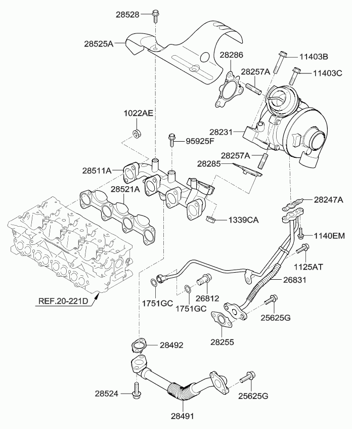 Hyundai 282012A850 - Компресор, наддув autozip.com.ua