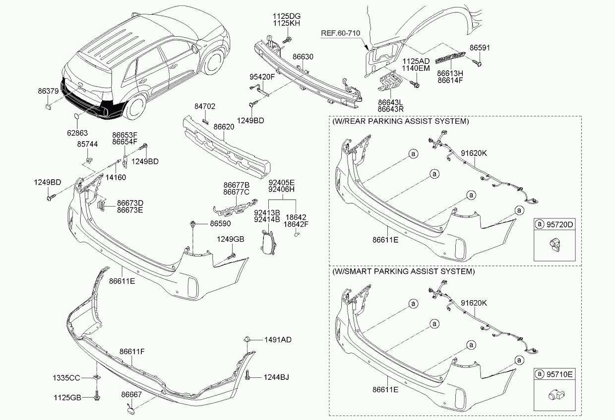 KIA 866612P500 - Кронштейн, буфер autozip.com.ua