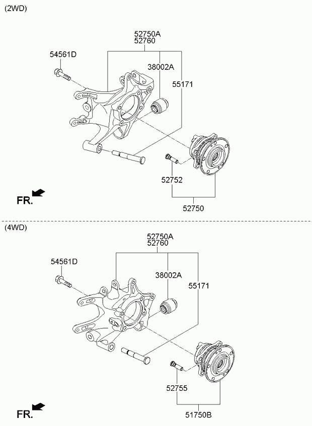 KIA 527102P400 - Carrier assy - rear axle, lh autozip.com.ua