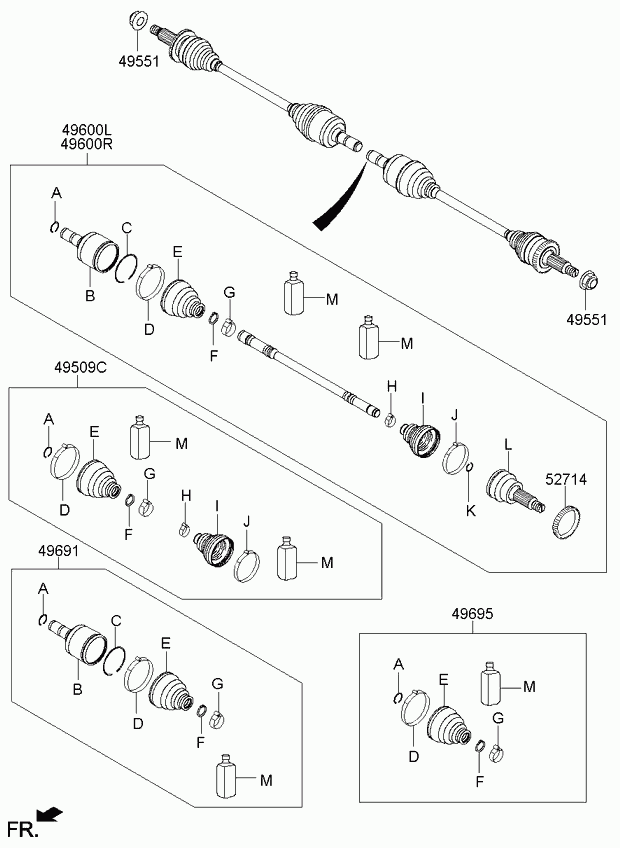 KIA 496812W050 - Пильник, приводний вал autozip.com.ua