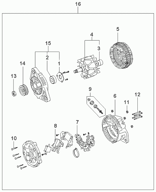 KIA 0K9B218300 - Генератор autozip.com.ua