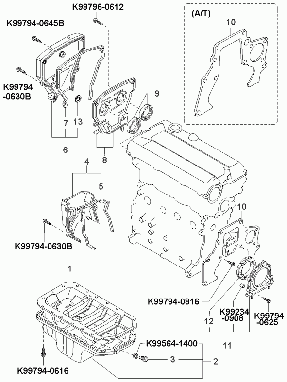 FORD 0K01310602 - Ущільнене кільце, колінчастий вал autozip.com.ua