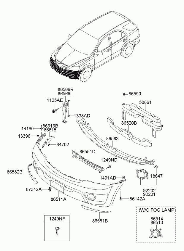 KIA 92201-3E500 - Противотуманная фара autozip.com.ua