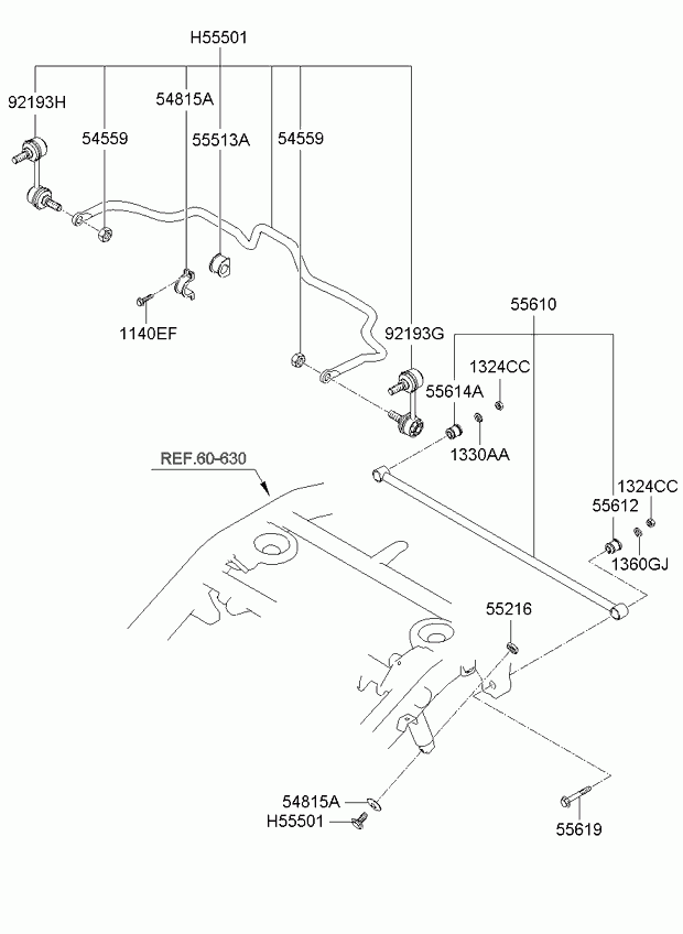 Hyundai 556203E000 - Втулка, листова ресора autozip.com.ua