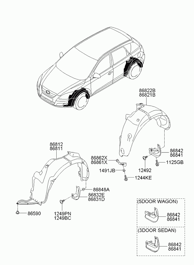 KIA 86811 1H010 - Обшивка, колісна ніша autozip.com.ua