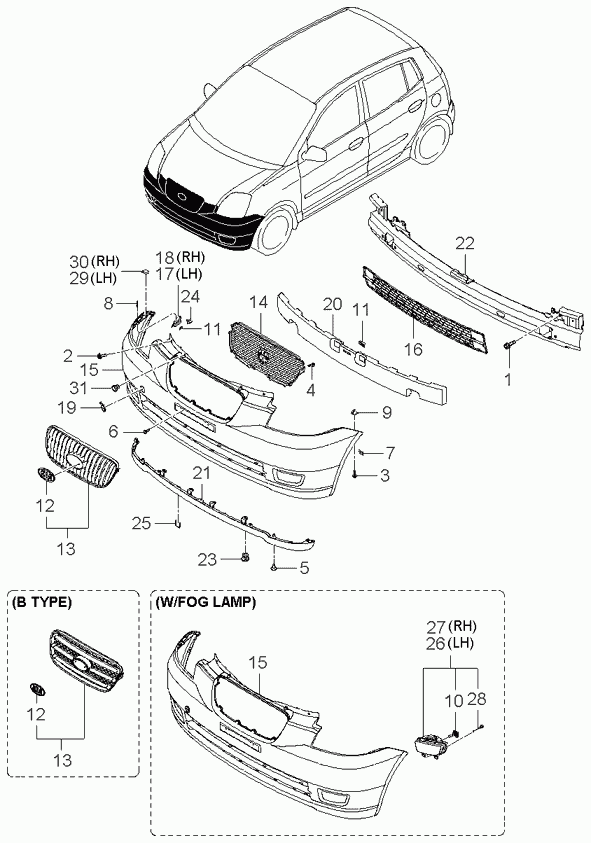 KIA 8636107200 - Емблема радіатора autozip.com.ua