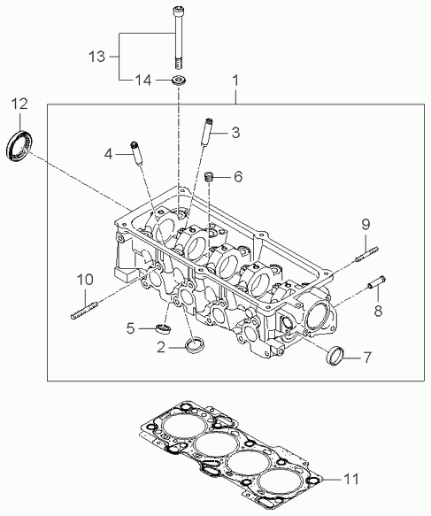 Hyundai 22322-02500 - Комплект болтів головки циліндрів autozip.com.ua